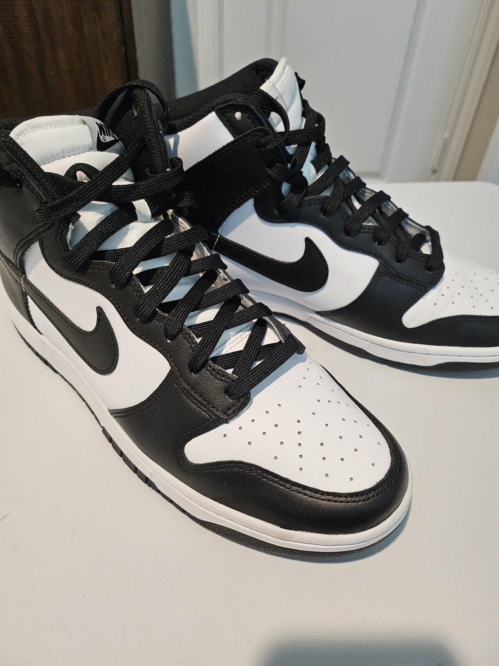 Men's Black & White High-Top Athletic Sneakers